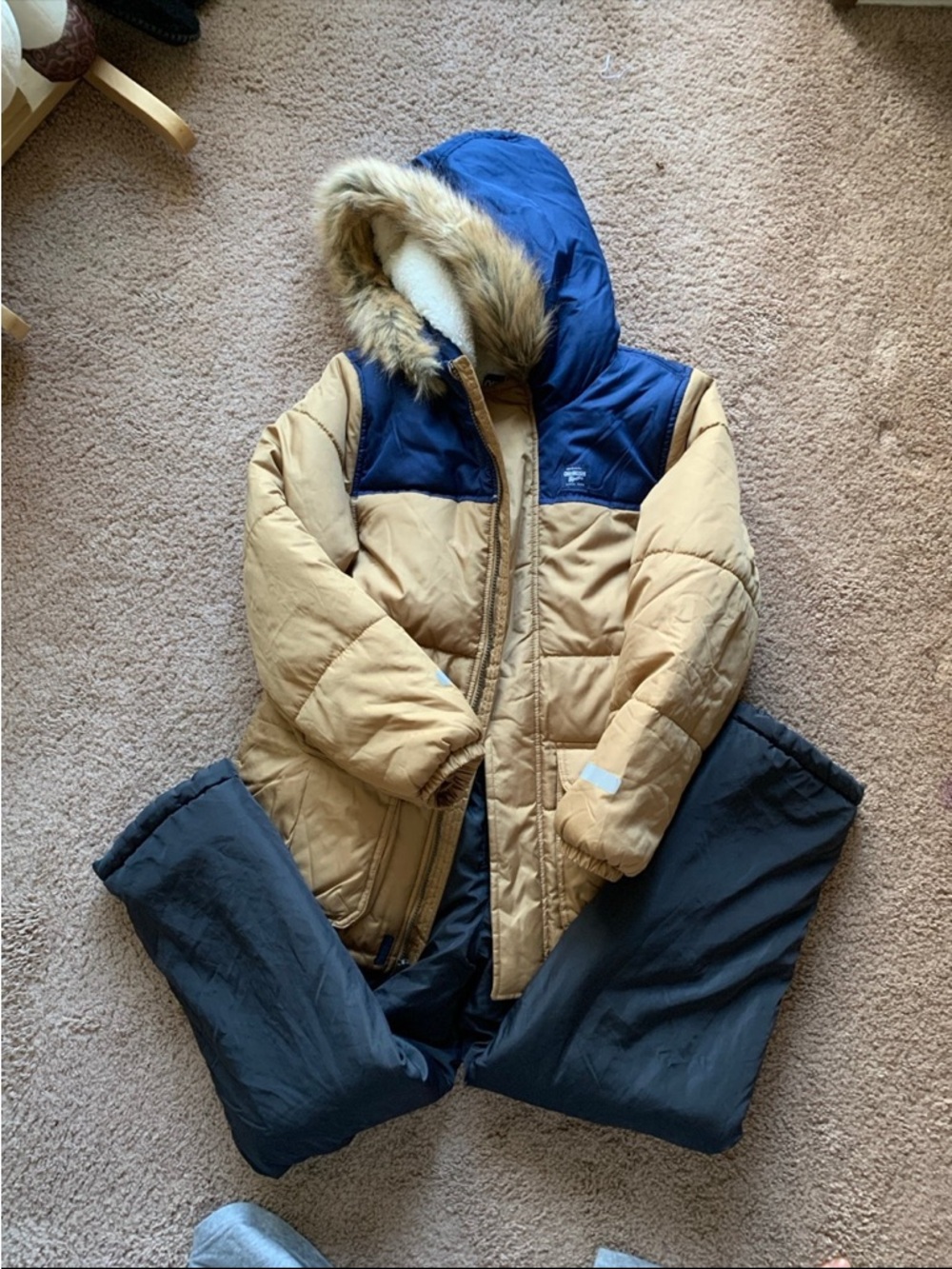 OshKosh B'gosh Navy Quilted Snowsuit – SHIPS TOMORROW